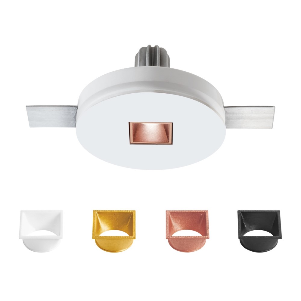 Gypsum ColoRing Power Square Recessed Ceiling Light
