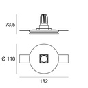 Gypsum ColoRing Square Recessed Ceiling Light