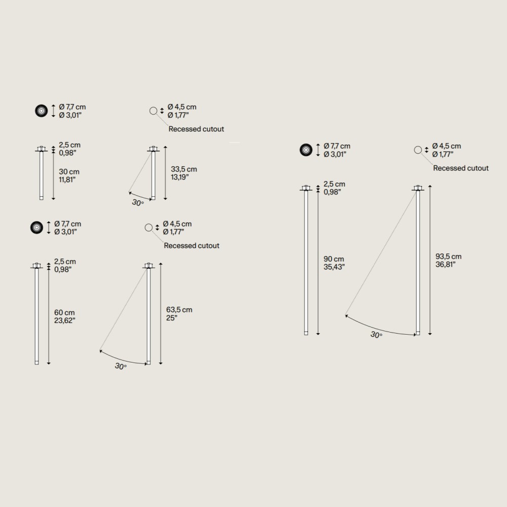A–Tube Nano Swing Recessed Ceiling Light