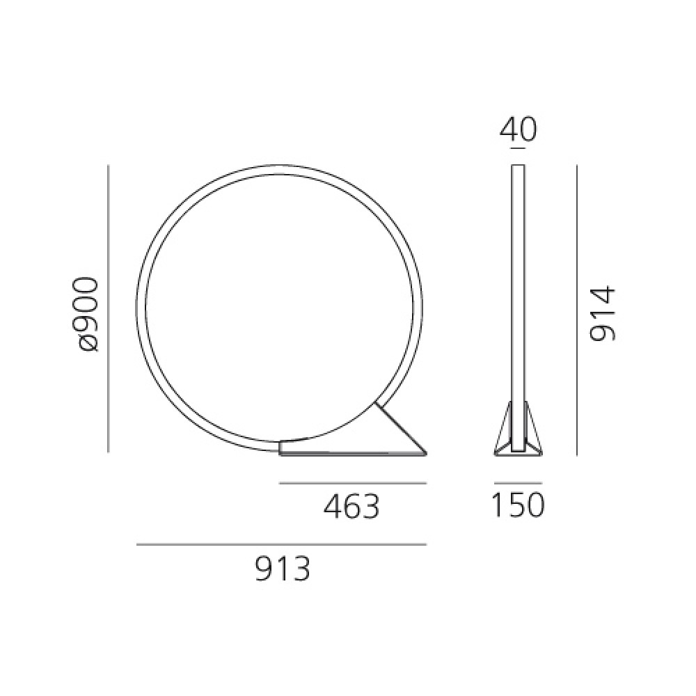 &quot;O&quot; Outdoor Floor Light