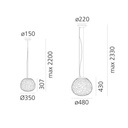 Meteorite Suspension Lamp