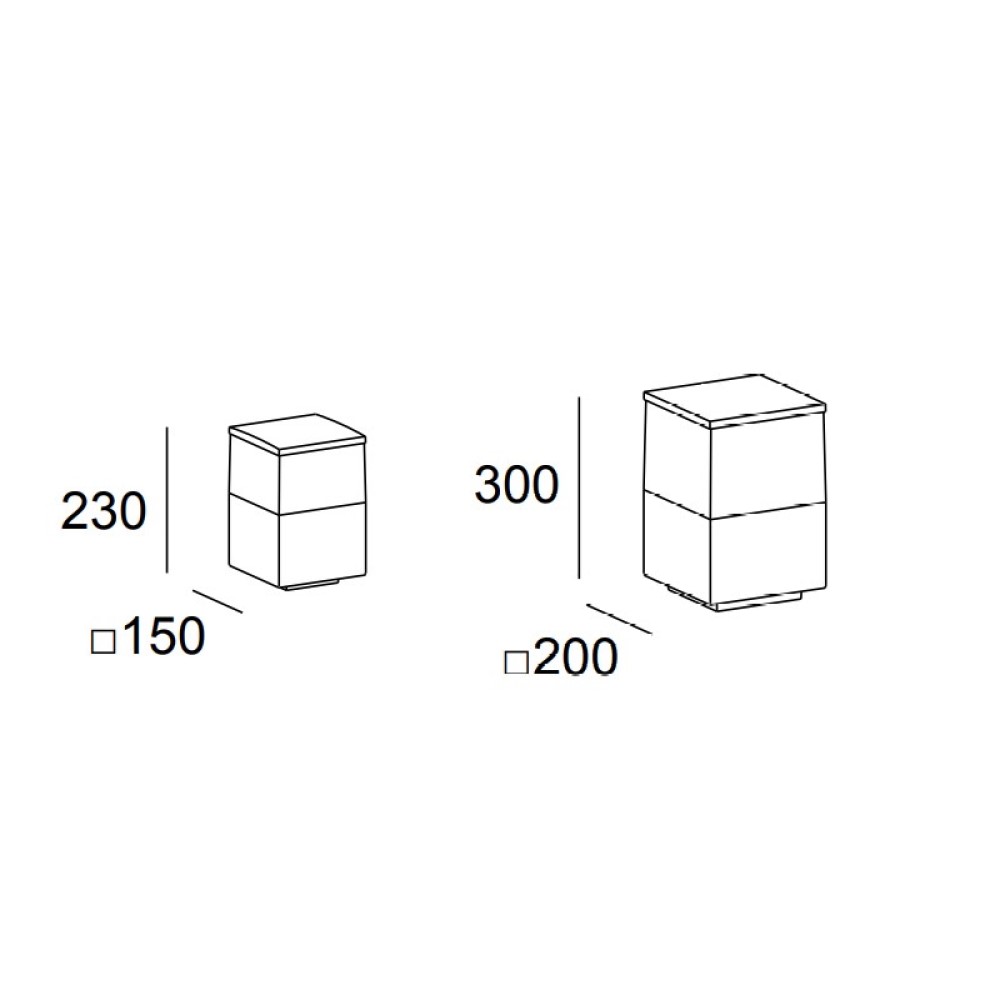 Cubik E27 Bollard