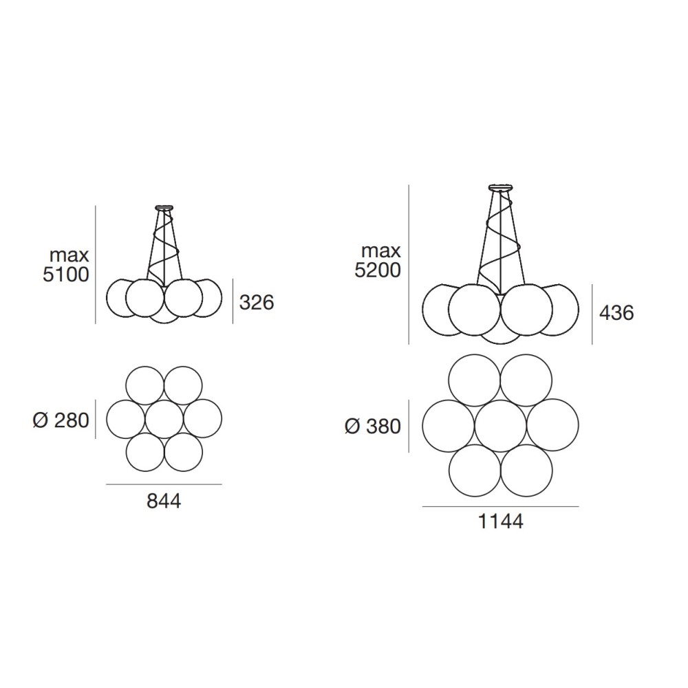 Oh! E27 7x Suspension Lamp