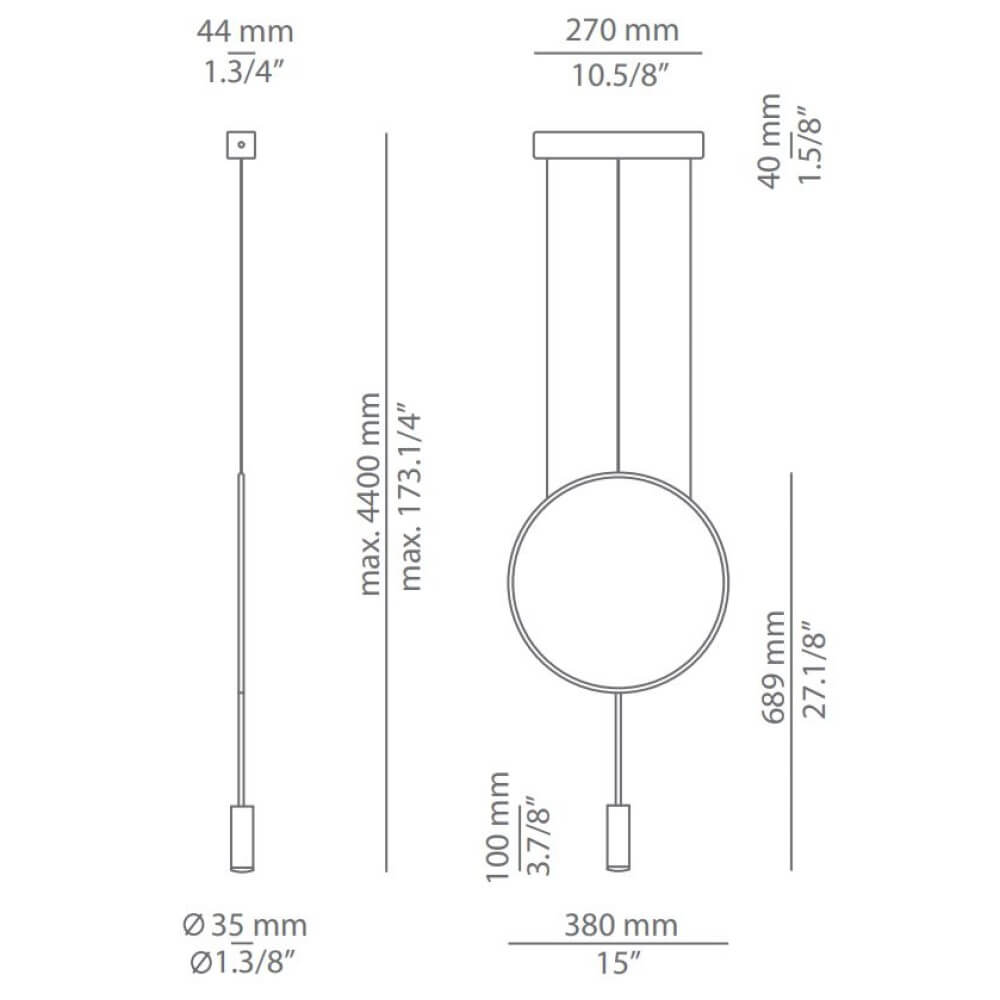 Revolta T-3635S Suspension Lamp