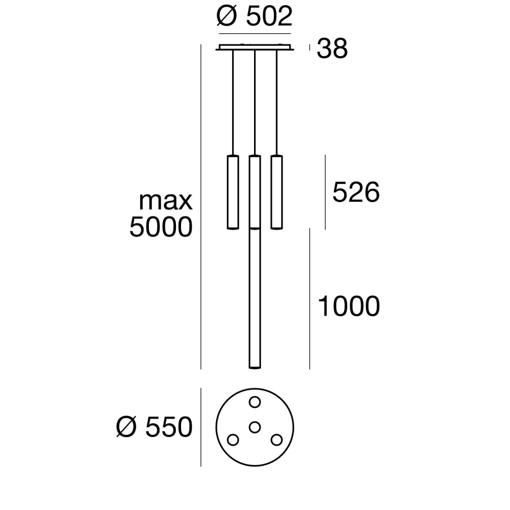 Tu-V Suspension Lamp