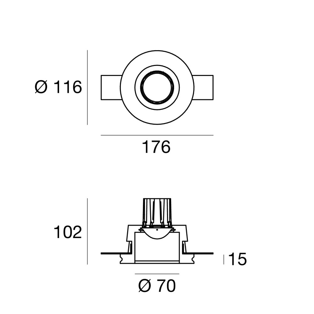 Gypsum_R Recessed Ceiling Light