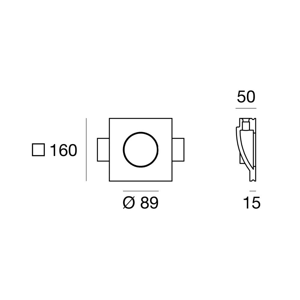 Gypsum_WR1 Recessed Wall Light