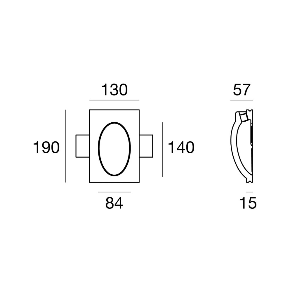 Gypsum_WR2 Recessed Wall Light