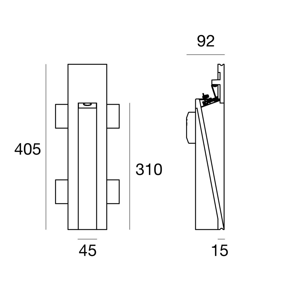 Gypsum_WF3 Recessed Wall Light