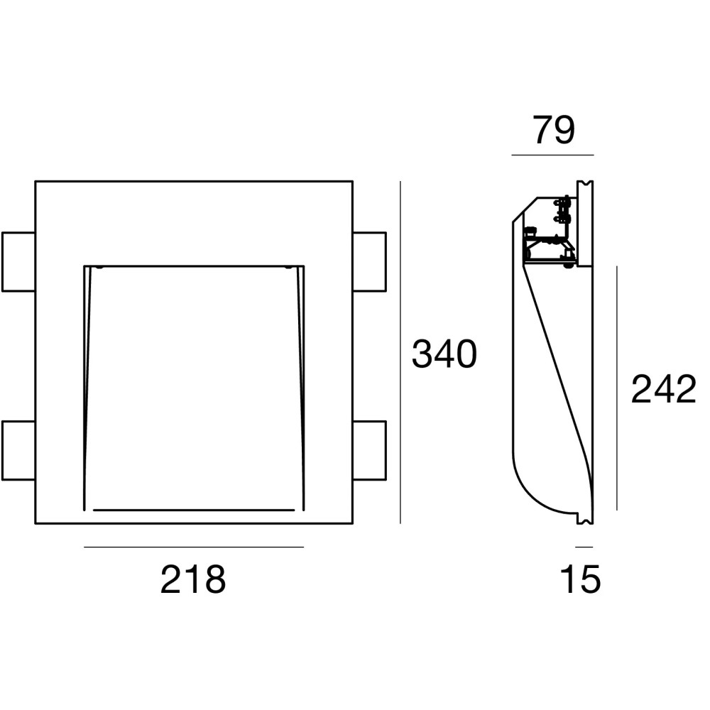 Gypsum_WF4 Recessed Wall Light