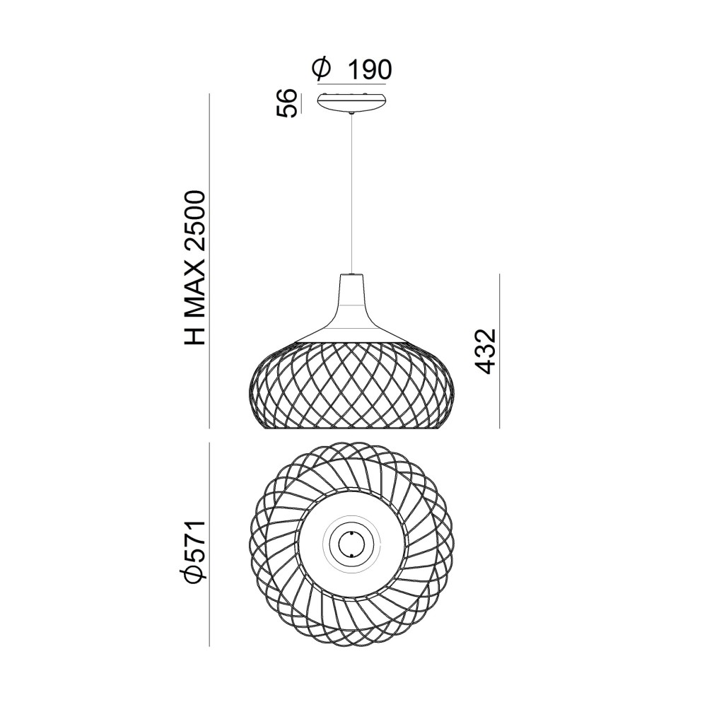 Mongolfier Suspension Lamp