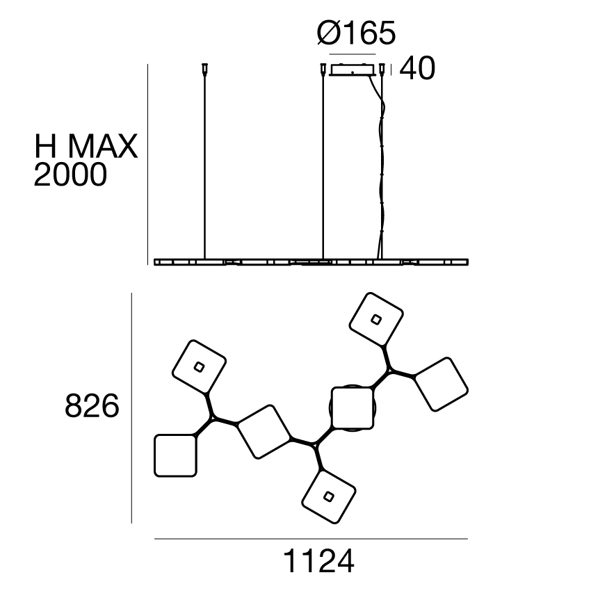 Quad 7 Suspension Lamp