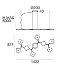 Quad 9 Suspension Lamp