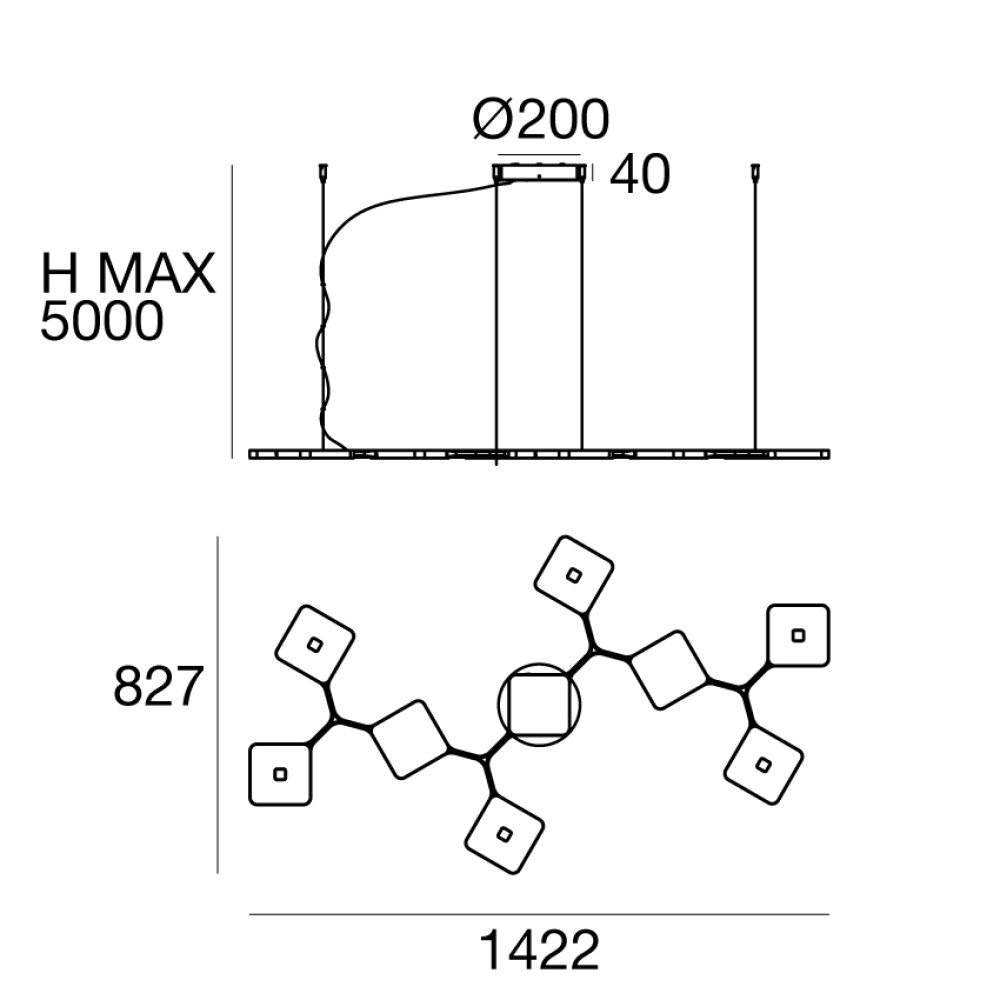 Quad 9 Suspension Lamp