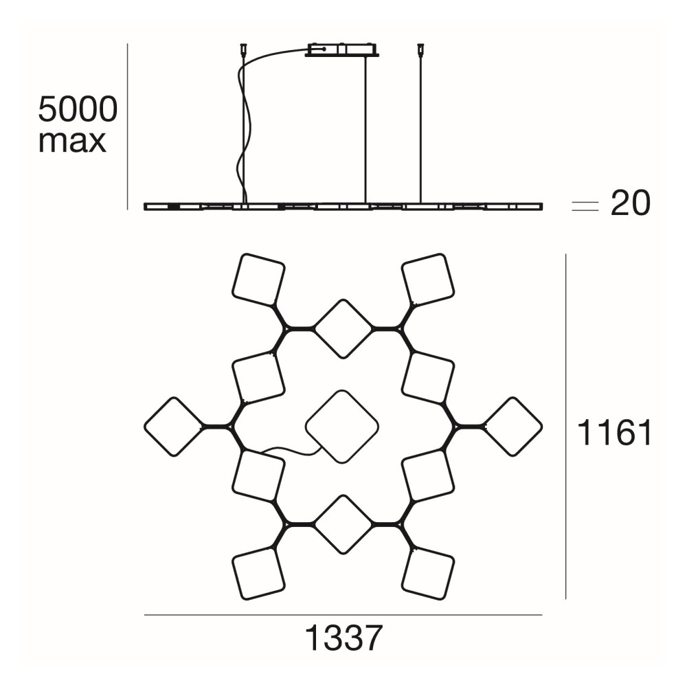 Quad 12 Suspension Lamp