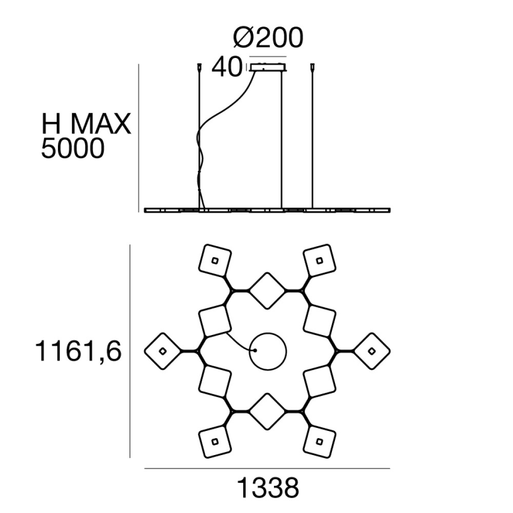 Quad 12 Suspension Lamp