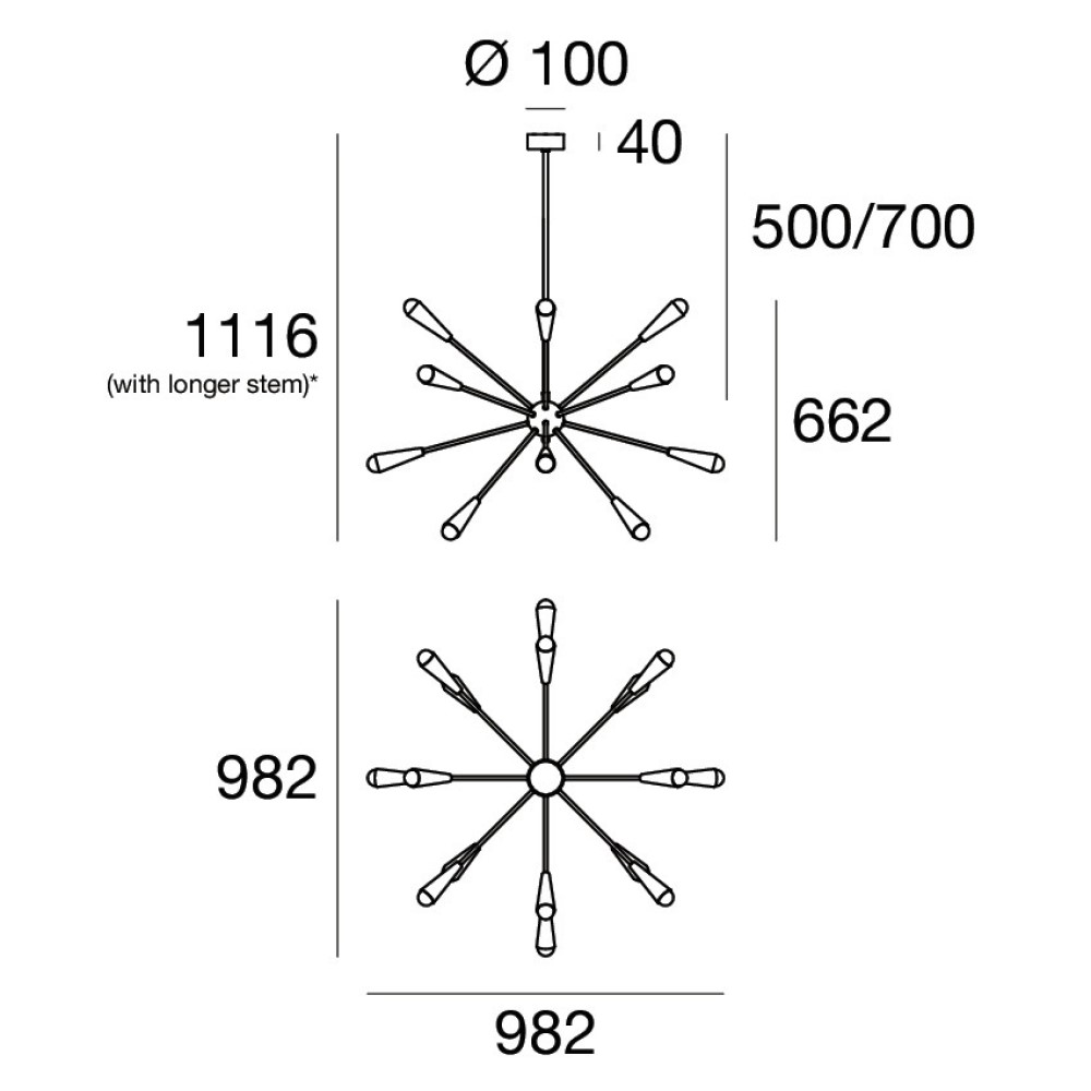 Sputnik Suspension Lamp