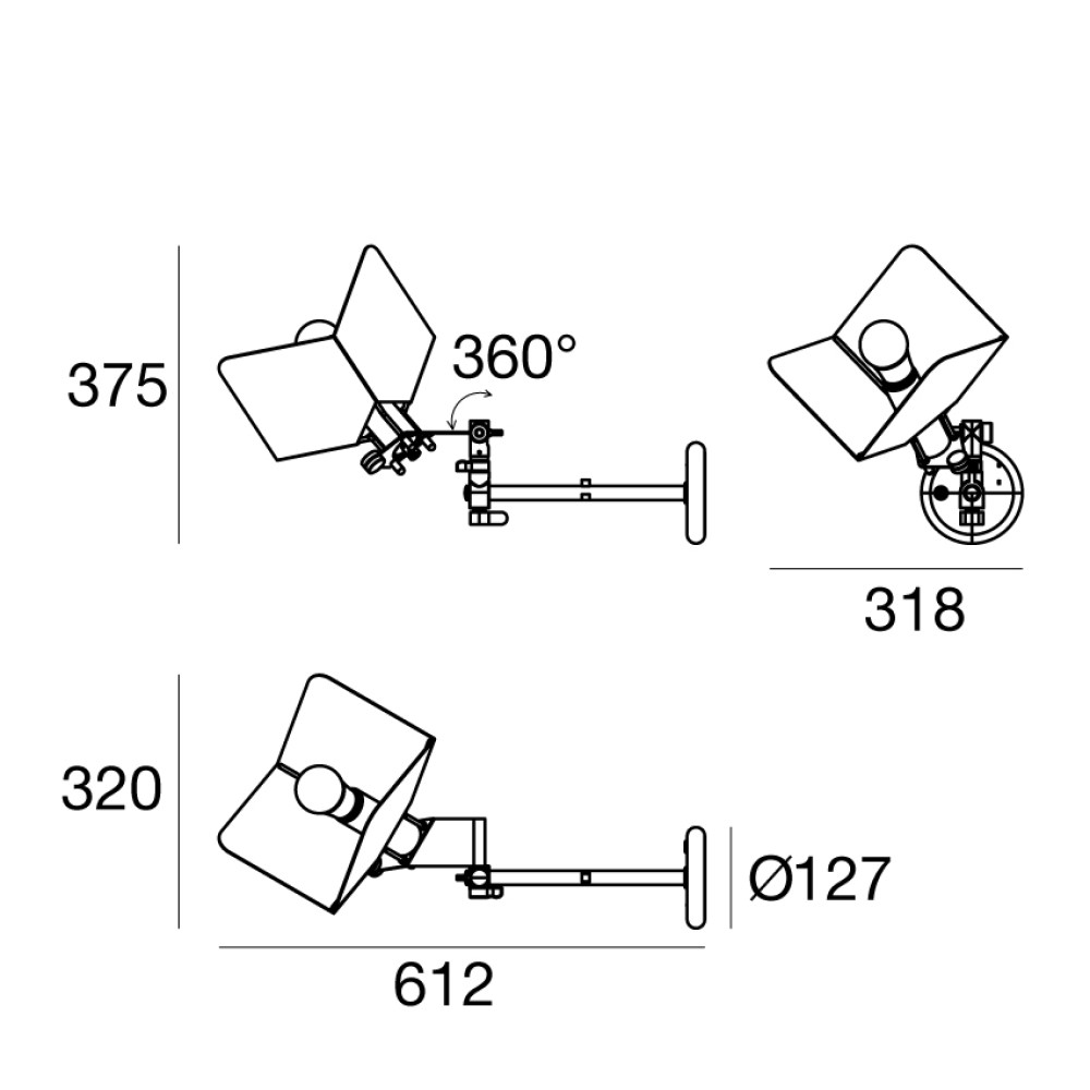 Triedro Wall Light