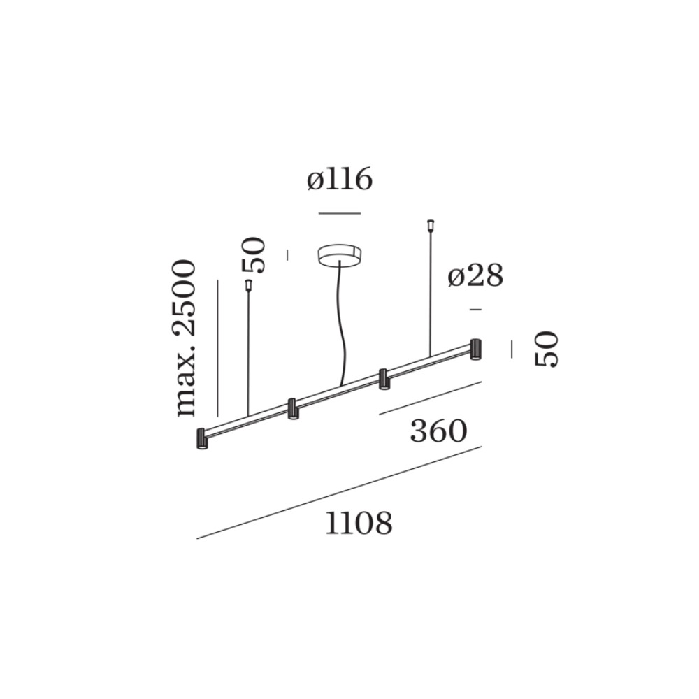 Trace Chandelier 1.0 Suspension Lamp