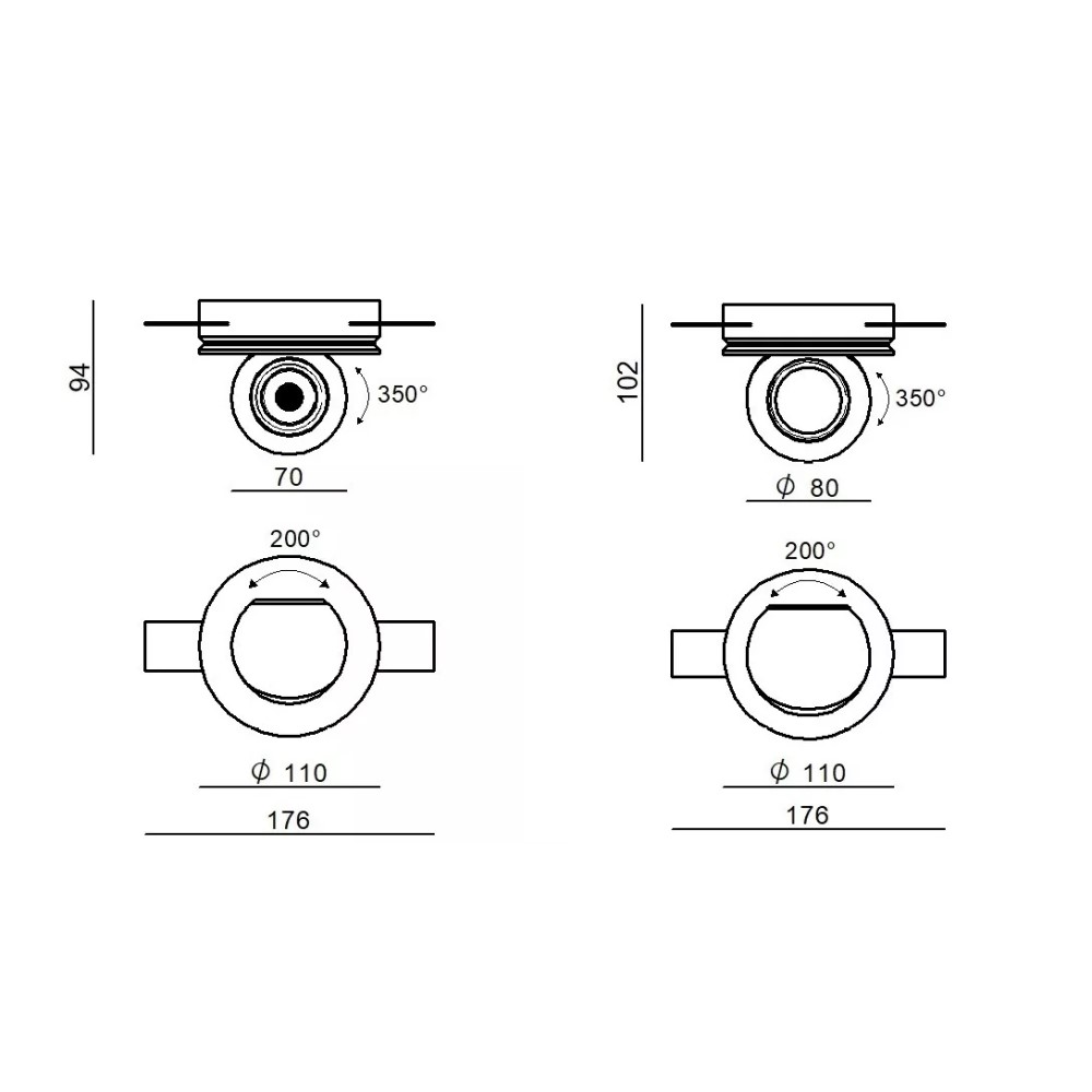 Bubble Recessed Ceiling Light