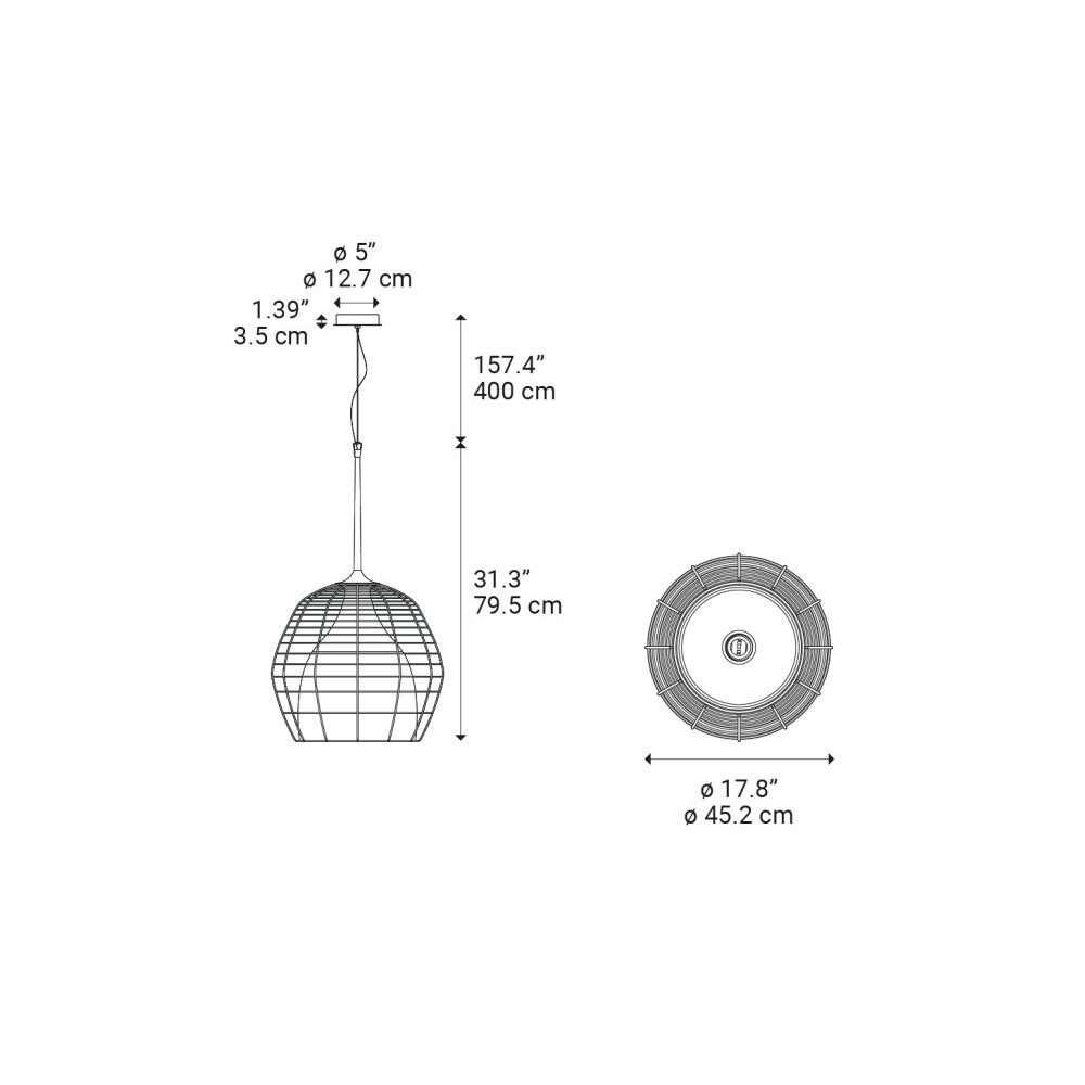 Cage Large Suspension Lamp