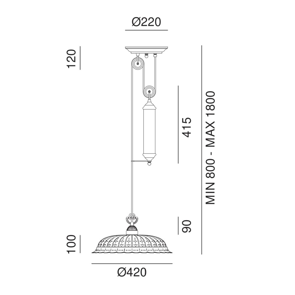 Anita 061.12. Suspension Lamp