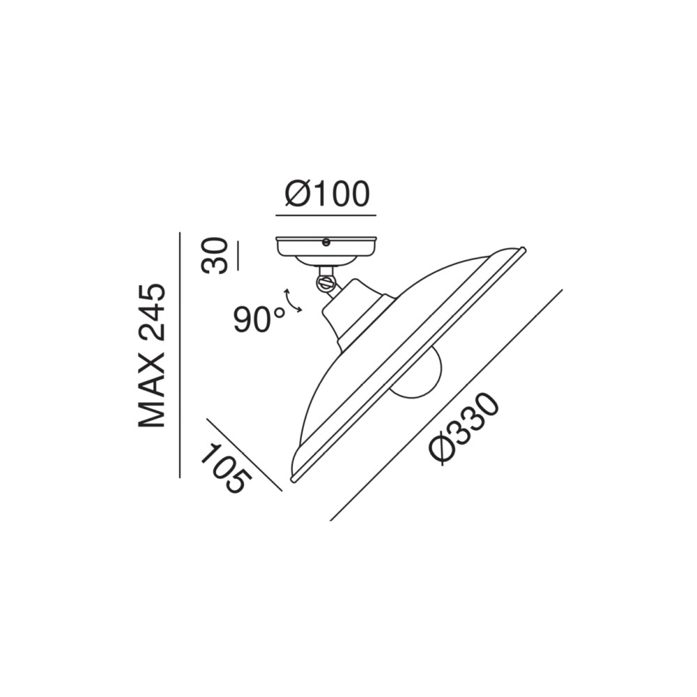 Barchessa 220.03. Ceiling Light