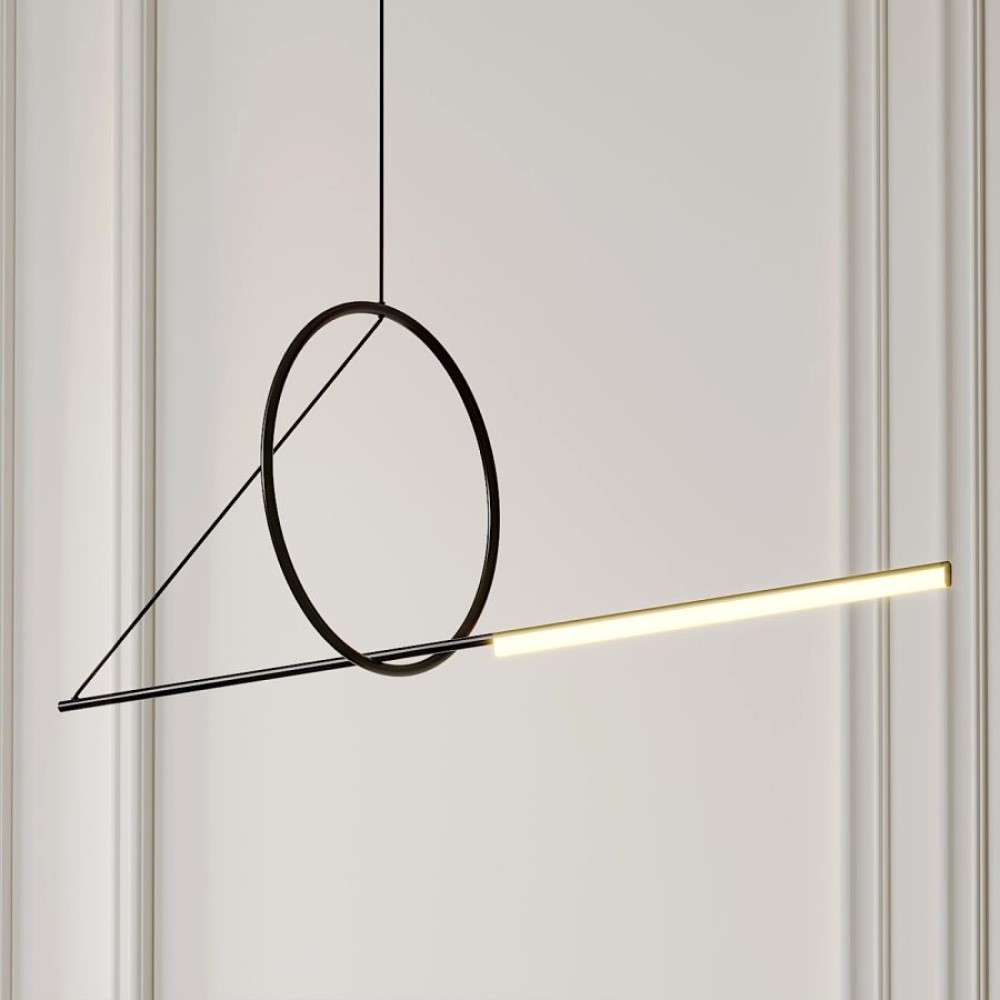 Cercle &amp; trait Suspension Lamp