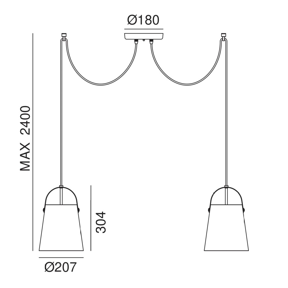 Bell 287.10. Suspension Lamp