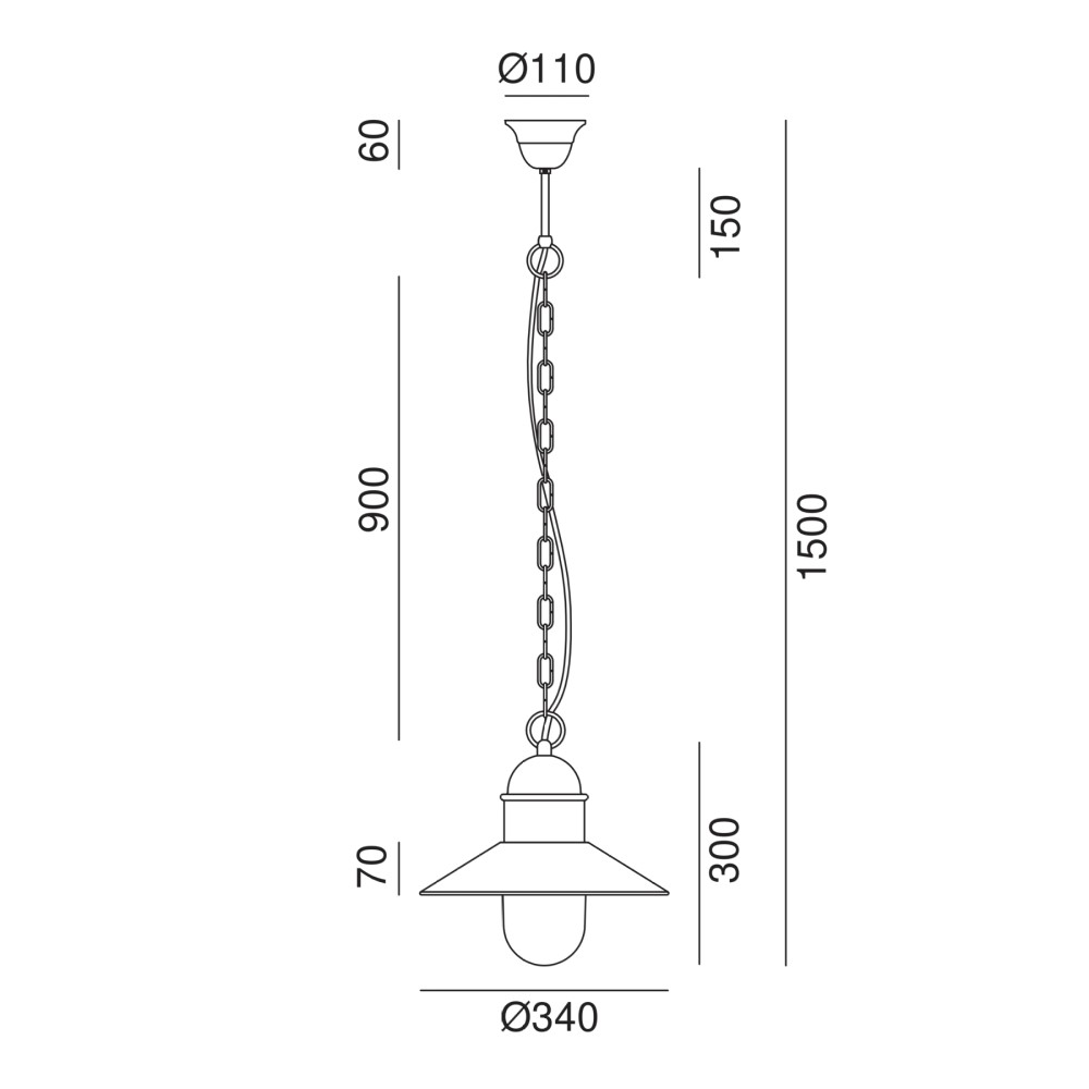 Borgo Outdoor Suspension Lamp