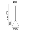 Cone 286.01. Suspension Lamp