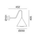 Cone 286.17. Outdoor Wall Light