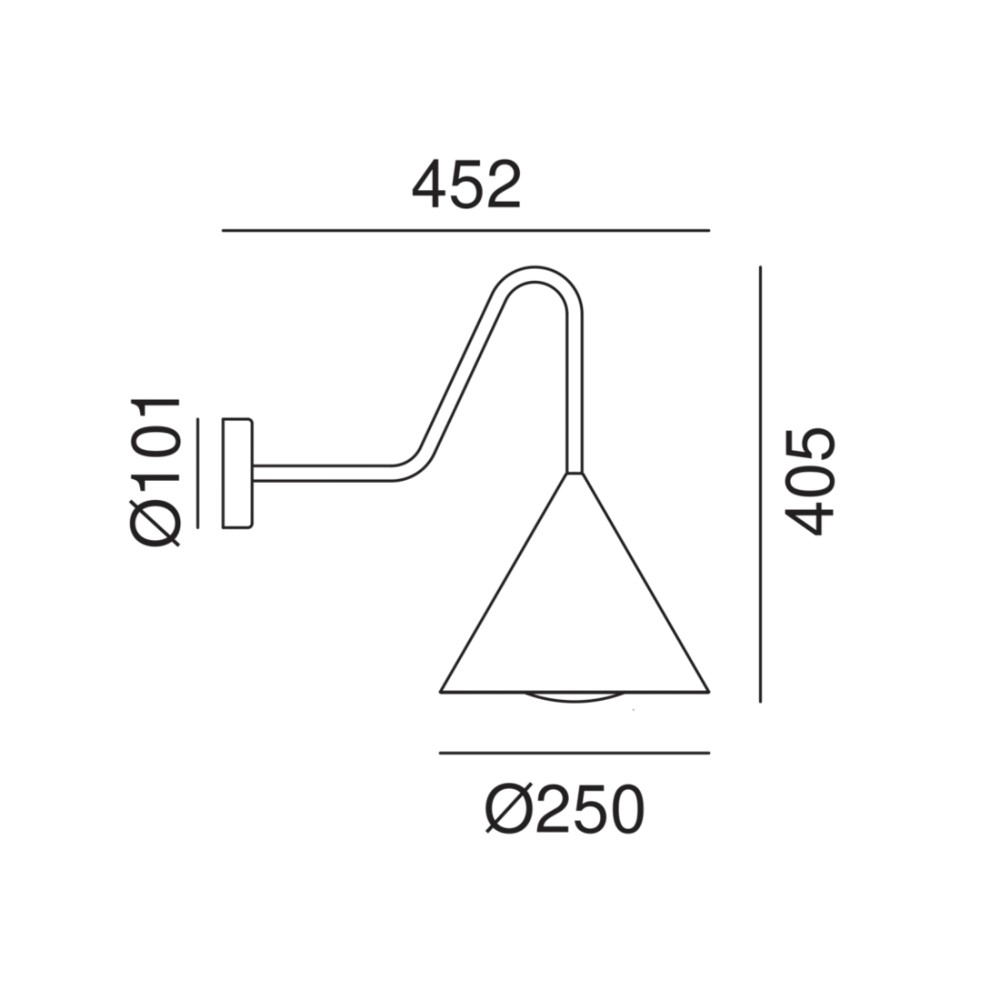 Cone 286.17. Outdoor Wall Light