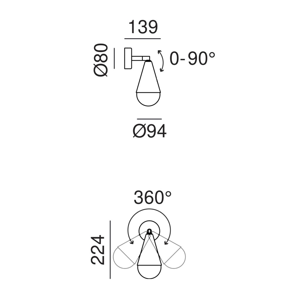 Dew Wall and Ceiling Light