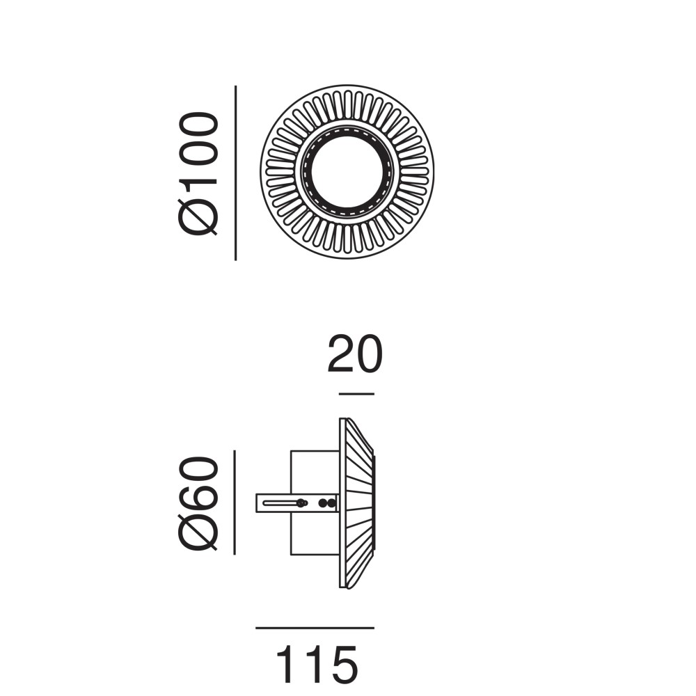 Mini 208.17. Recessed Ceiling Light