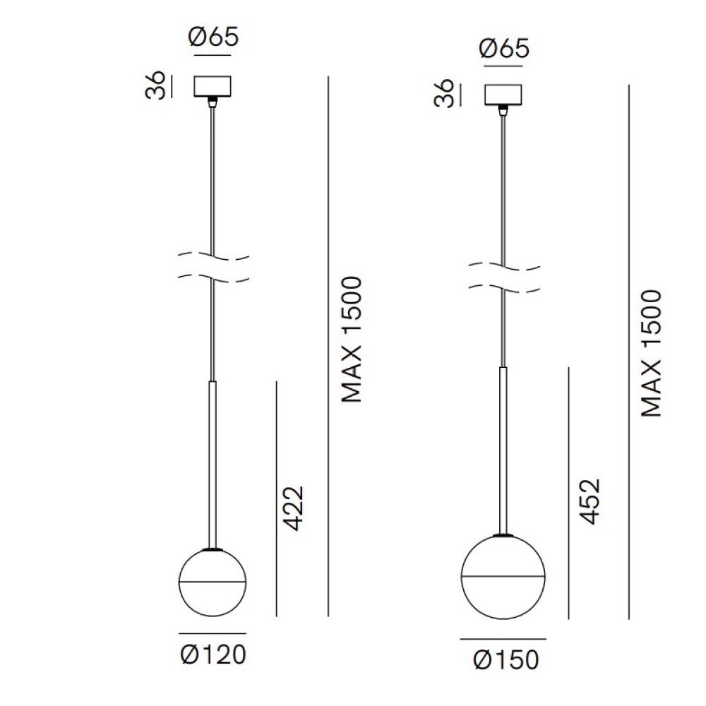 Molecola Suspension Lamp