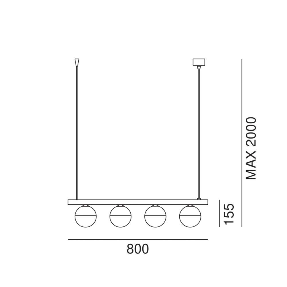 Molecola 275.12. Suspension Lamp