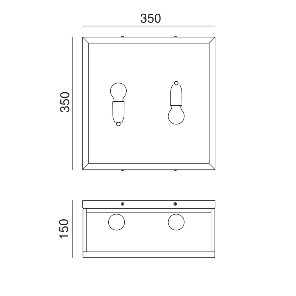 Quadro 262.03. Outdoor Ceiling Light