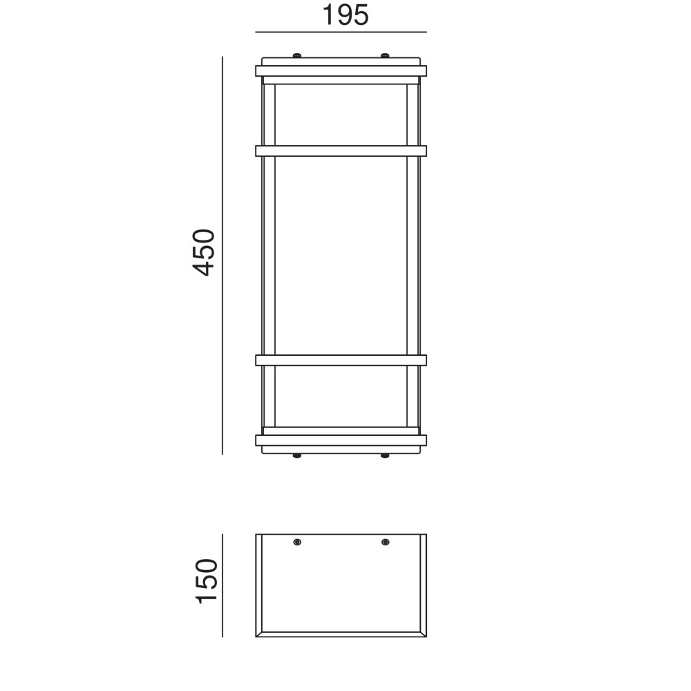 Quadro 262.12. Outdoor Wall Light