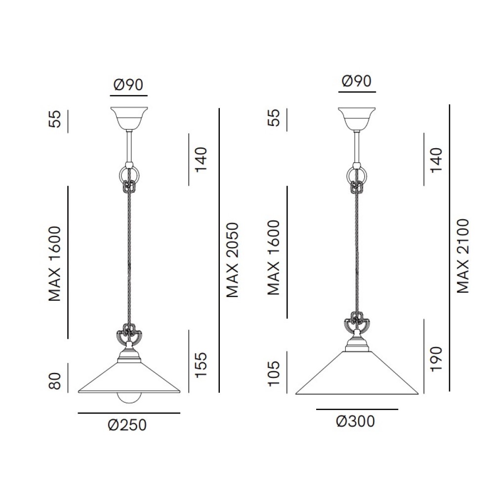 Tabià E27 Suspension Lamp