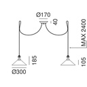 Tabià 212.10. Suspension Lamp