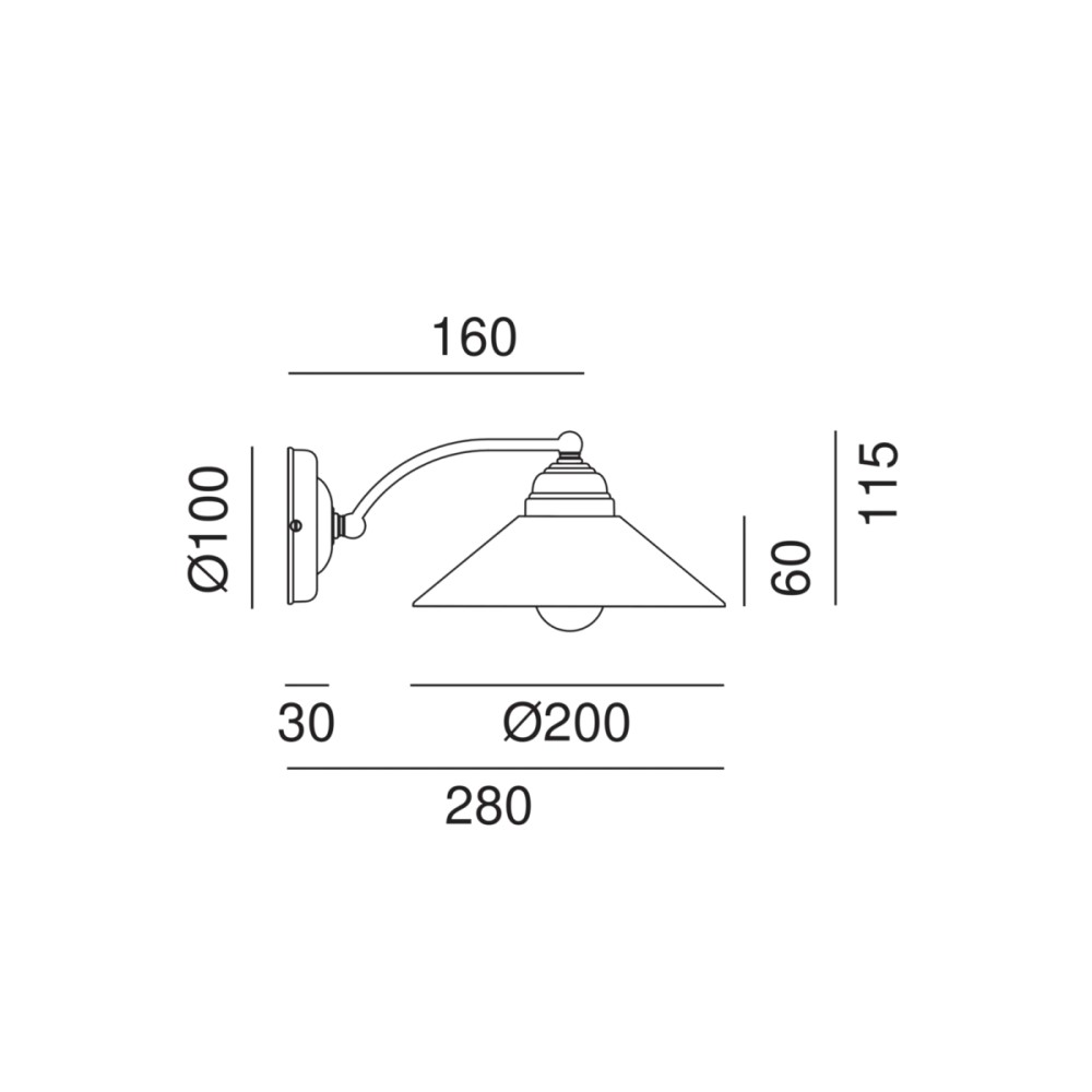 TABIA' APPLIQUE CURVO E14