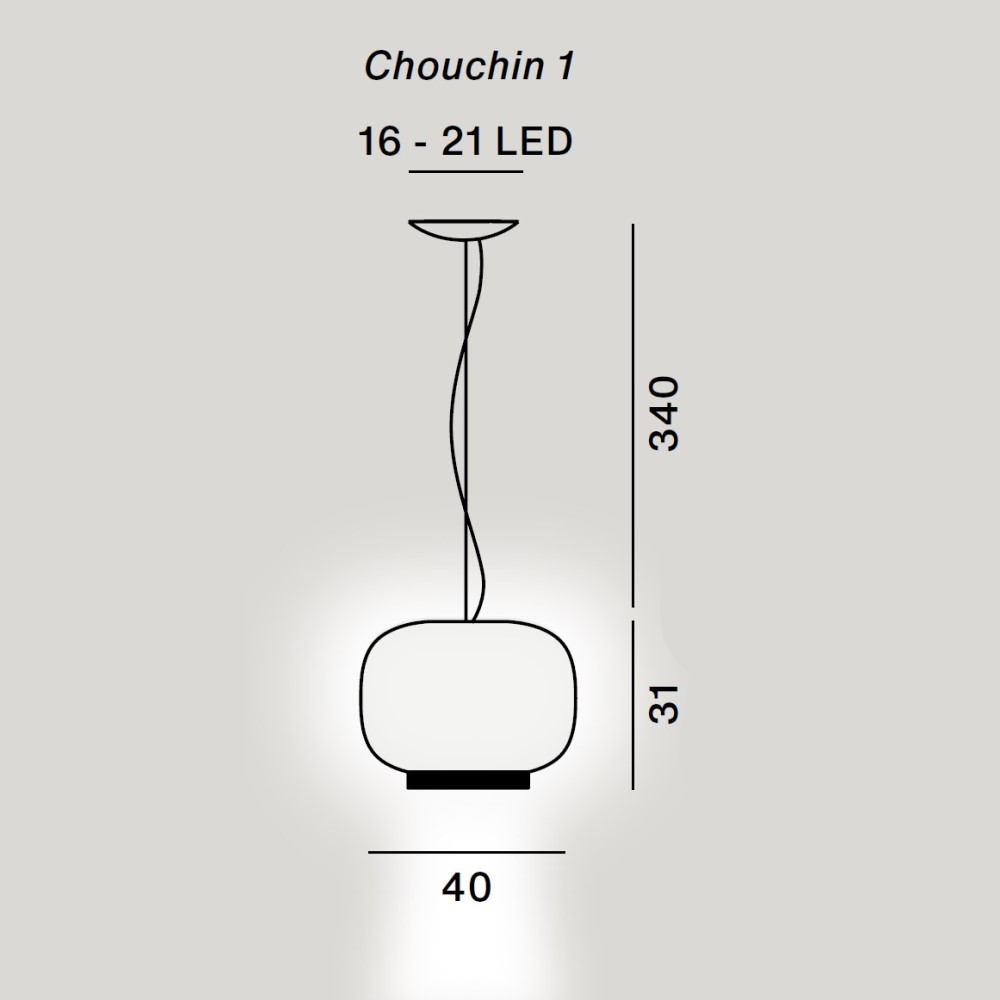 Chouchin 1 Reverse Suspension Lamp