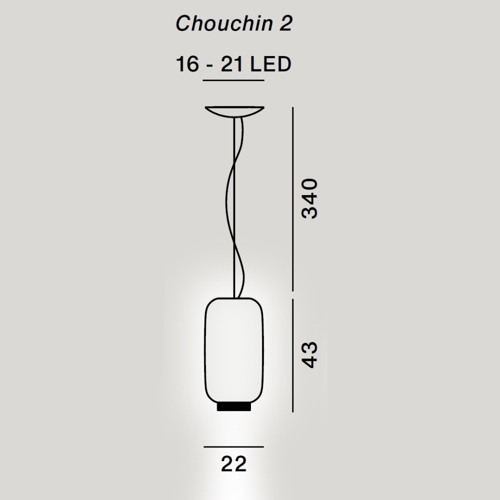 Chouchin 2 Reverse Suspension Lamp