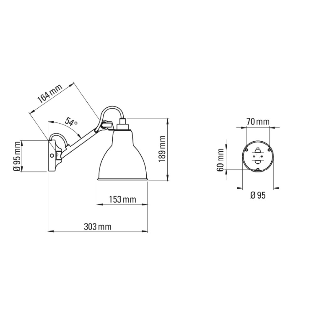 Lampe Gras N°104 Bathroom Wall Light