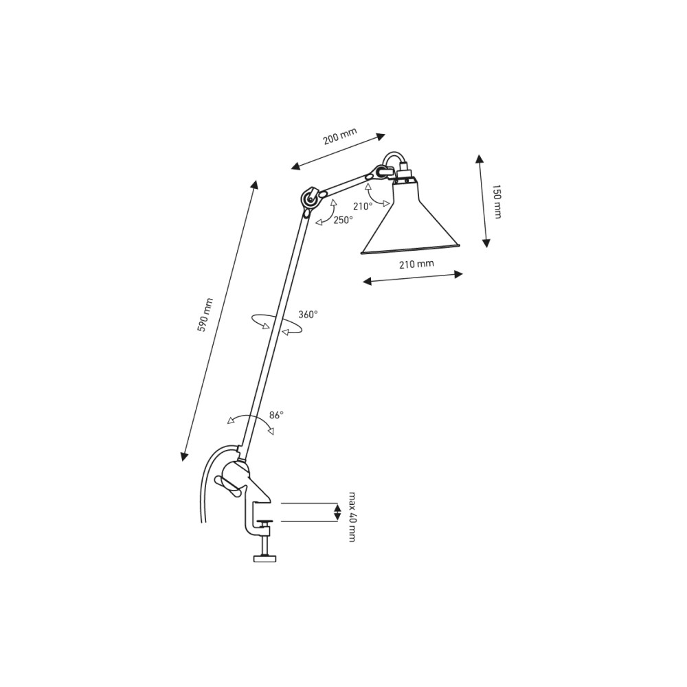 Lampe Gras N°201 Table Lamp