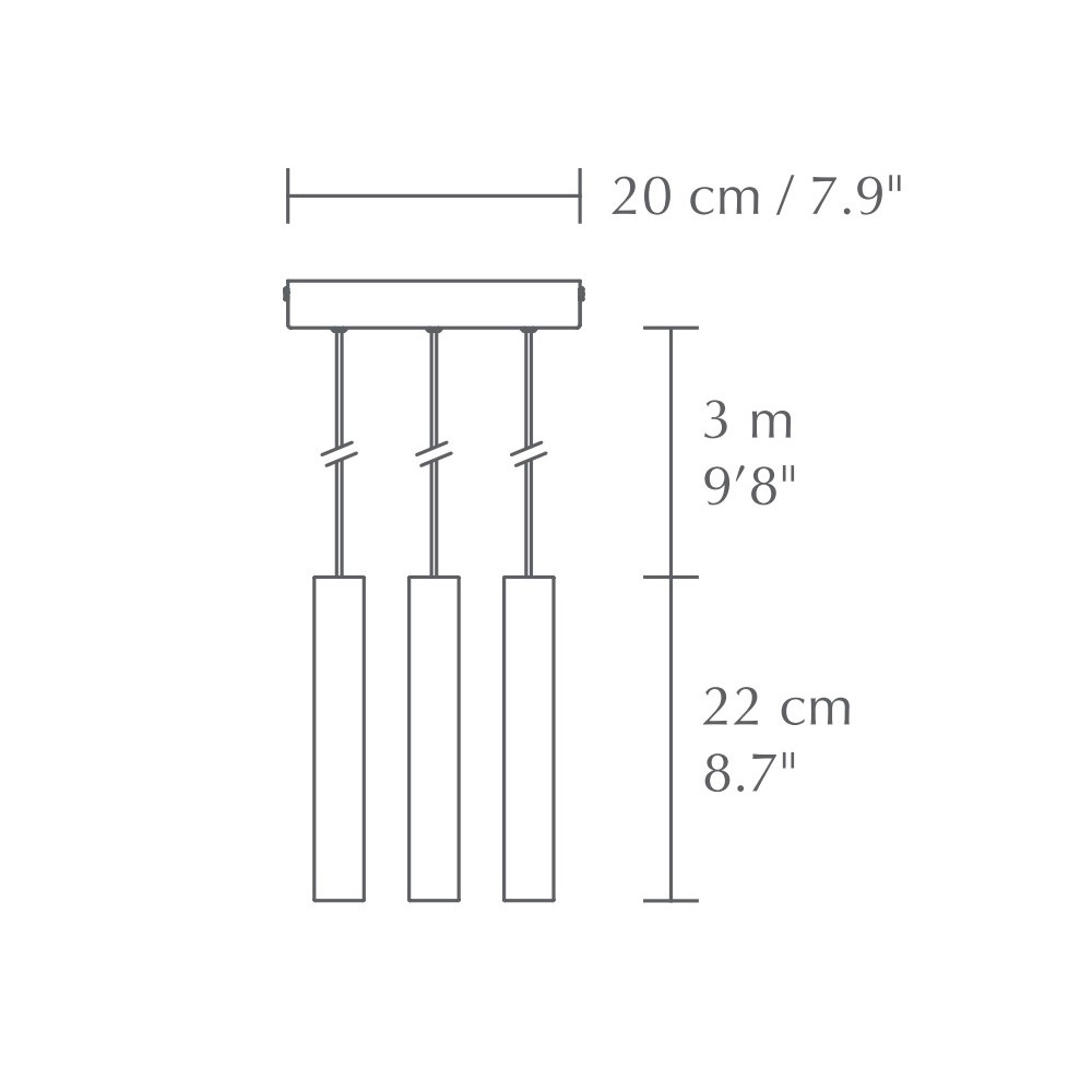 Chimes Cluster 3 Suspension Lamp