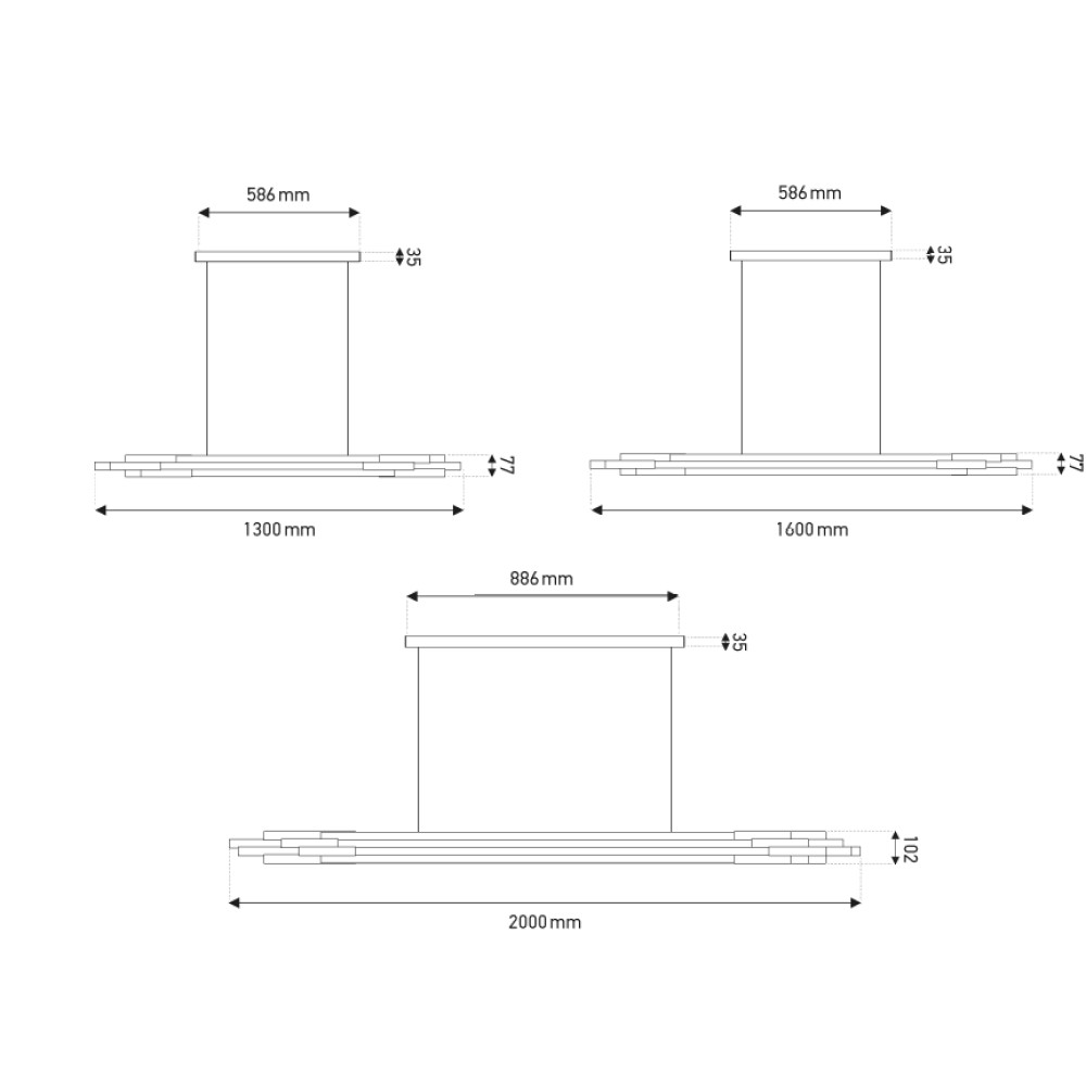 Org Horizontal Suspension Lamp