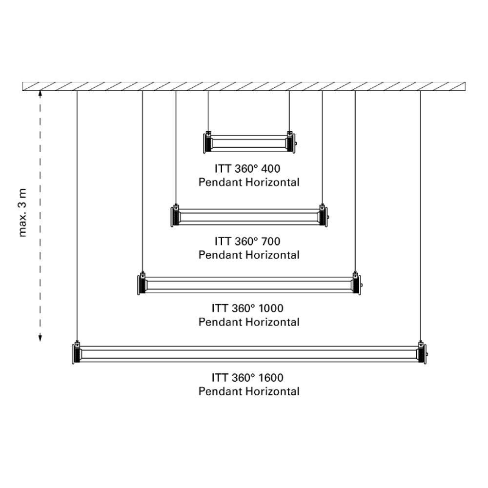 In The Tube 360° Suspension Lamp