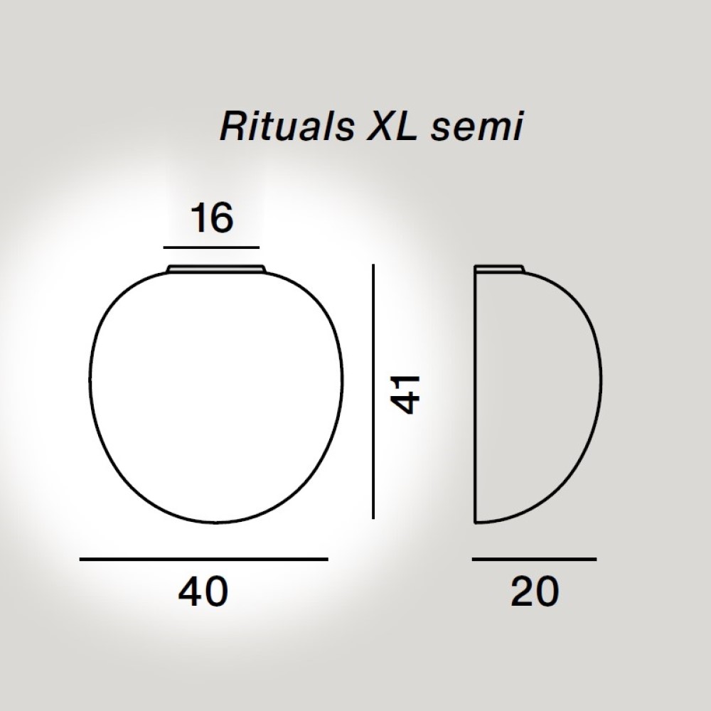 Rituals XL Semi Wall Light